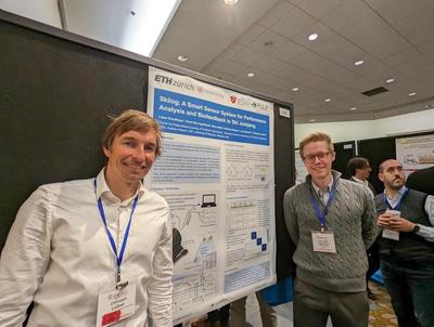 With Christoph Leitner at the SkiLog poster session.