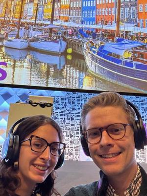 Catching up with Anna Tegon after the FEMBA presentation.